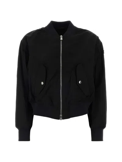 Tatras Ottamota Nylon Bomber Jacket Ribbed Cuffs Hem In Black