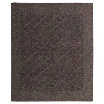 Pre-owned Taurus Collection Modern Geometric Goat Hair Rug By Doris Leslie Blau In Black
