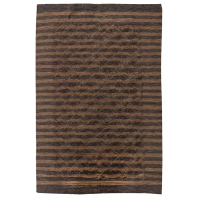 Pre-owned Taurus Contemporary  Collection Striped Rug By Doris Leslie Blau In Black