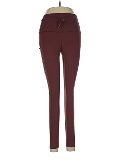 Pre-owned Tavi Active Pants In Burgundy