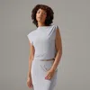 Tavi Brushed Tec Knit Asymmetrical Tee In Gray
