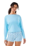 Tavi Brushed Tec Knit Long Sleeve In Blue