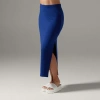 Tavi Brushed Tec Knit Midi Skirt In Blue