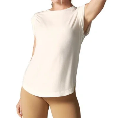 Tavi Cap Sleeve Muscle Tee In White