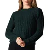 Tavi Classic Cable Sweater In Green