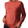 Tavi Cozy Funnel Neck Sweatshirt In Red