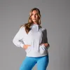 Tavi Cozy Paneled Hoodie In White