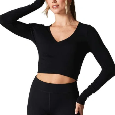 Tavi Criss Cross Long Sleeve Top In Black