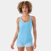 Tavi Fitted Swoop Tank In Blue