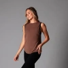 Tavi High Neck Muscle Tank In Brown