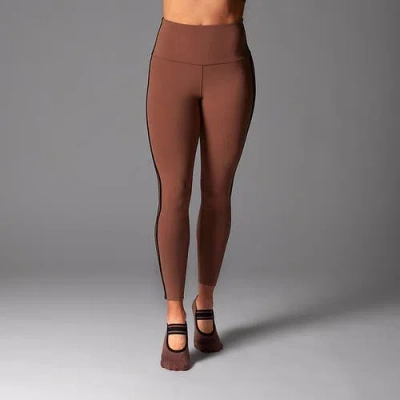 Tavi High Waisted 7/8 Stripe Legging In Brown