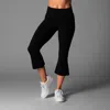 Tavi High Waisted Crop Flare Legging In Black
