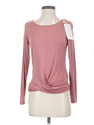 Tavi Long Sleeve Top Pink Cold Shoulder Neckline Tops