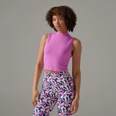 Tavi Mock Neck Tank In Pink