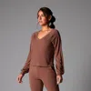 Tavi Rib Long Sleeve In Brown