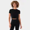 Tavi Ribbed Tee In Black