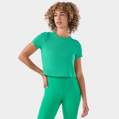 Tavi Ribbed Tee In Green