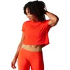 Tavi Ribbed Tee In Orange