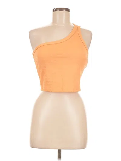 Pre-owned Tavi Tank Top Orange One Shoulder Neckline Tops