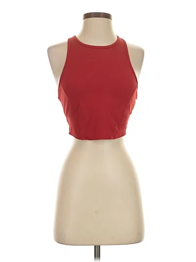 Pre-owned Tavi Tank Top Red Halter Neckline Tops