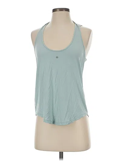 Pre-owned Tavi Tank Top Teal Halter Neckline Tops In Blue