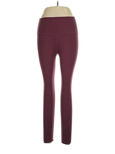 Pre-owned Tavi Yoga Pants In Burgundy