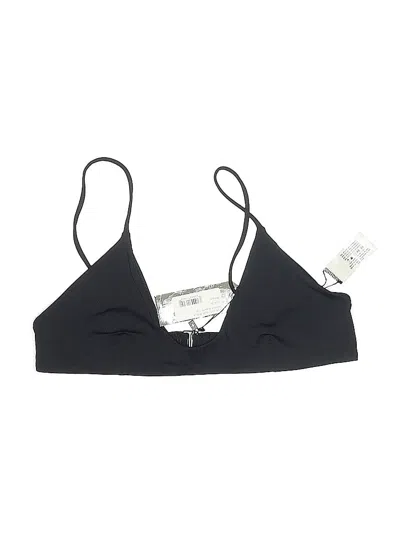 Pre-owned Tavik Swimsuit Top Black Solid Pattern Strapless Neckline Swimwear