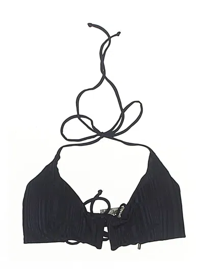 Tavik Swimsuit Top Black Solid Pattern Swimwear