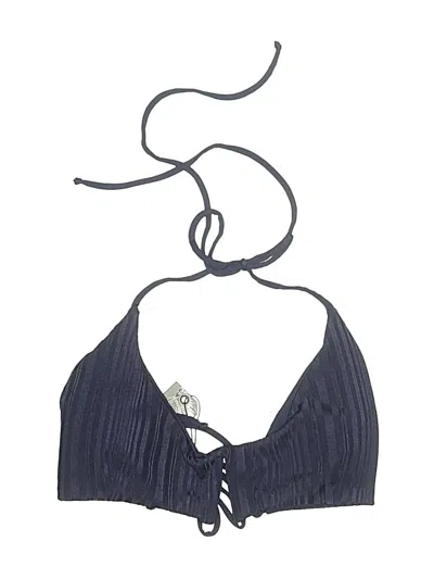 Tavik Swimsuit Top Blue Chevron/herringbone Pattern Swimwear