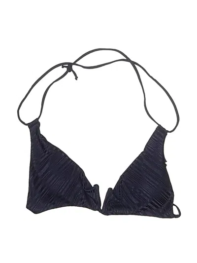 Pre-owned Tavik Swimsuit Top Blue Chevron/herringbone Pattern Swimwear