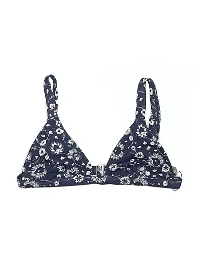 Tavik Swimsuit Top Blue Floral Pattern Swimwear