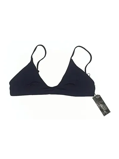 Pre-owned Tavik Swimsuit Top Blue Solid Pattern Swimwear