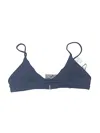 Tavik Swimsuit Top Blue Solid Pattern Swimwear In Blue
