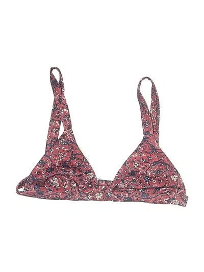 Pre-owned Tavik Swimsuit Top Burgundy Paisley Pattern Swimwear