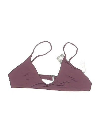 Tavik Swimsuit Top Burgundy Solid Pattern Swimwear