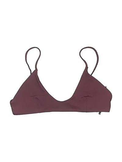 Pre-owned Tavik Swimsuit Top Burgundy Solid Pattern Swimwear