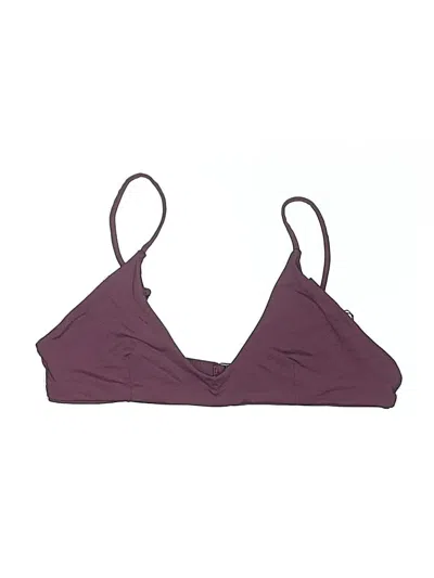 Tavik Swimsuit Top Burgundy Solid Pattern Swimwear In Purple