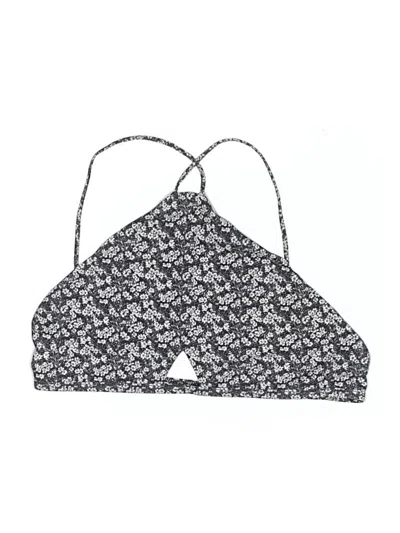 Pre-owned Tavik Swimsuit Top Gray Paisley Pattern Swimwear