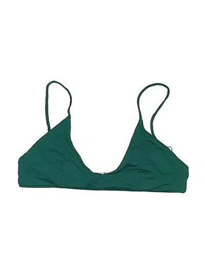 Tavik Swimsuit Top Green Solid Pattern Swimwear