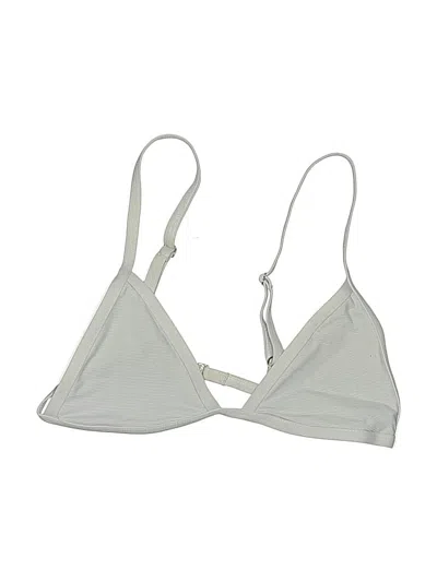 Pre-owned Tavik Swimsuit Top Silver Swimwear