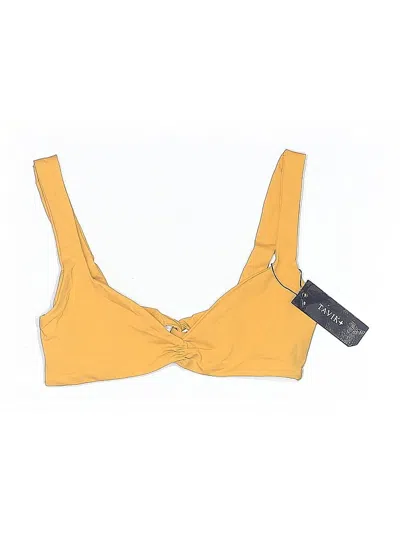 Pre-owned Tavik Swimsuit Top Yellow Swimwear