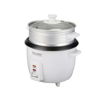 Tayama 1-quart Rice Cooker With Steam Tray In White