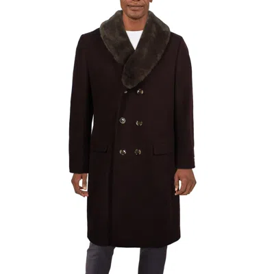 Tayion By Montee Holland Mens Double-breasted Wool Overcoat