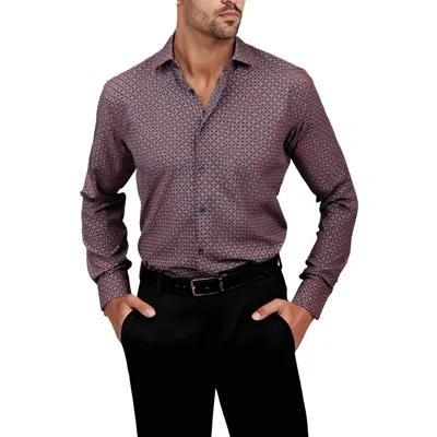 Tayion By Montee Holland Mens Printed Polyester Button-down Shirt In Multi
