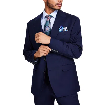 Tayion By Montee Holland Mens Stretch Wool Two-button Blazer In Blue