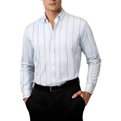 Tayion By Montee Holland Mens Striped Cotton Button-down Shirt In Neutral