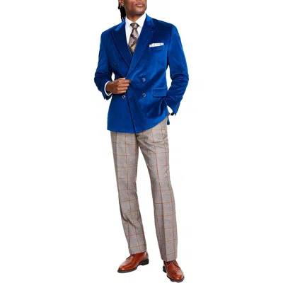 Tayion By Montee Holland Mens Velvet Classic Fit Two-button Blazer In Multi