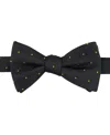 Tayion Collection Mens Black Dot Bow Tie In Black