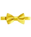 TAYION COLLECTION MEN'S BLACK & GOLD SOLID BOW TIE