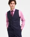 Tayion Collection Men's Classic-fit Pinstripe Double-breasted Suit Separate Vest In Blue